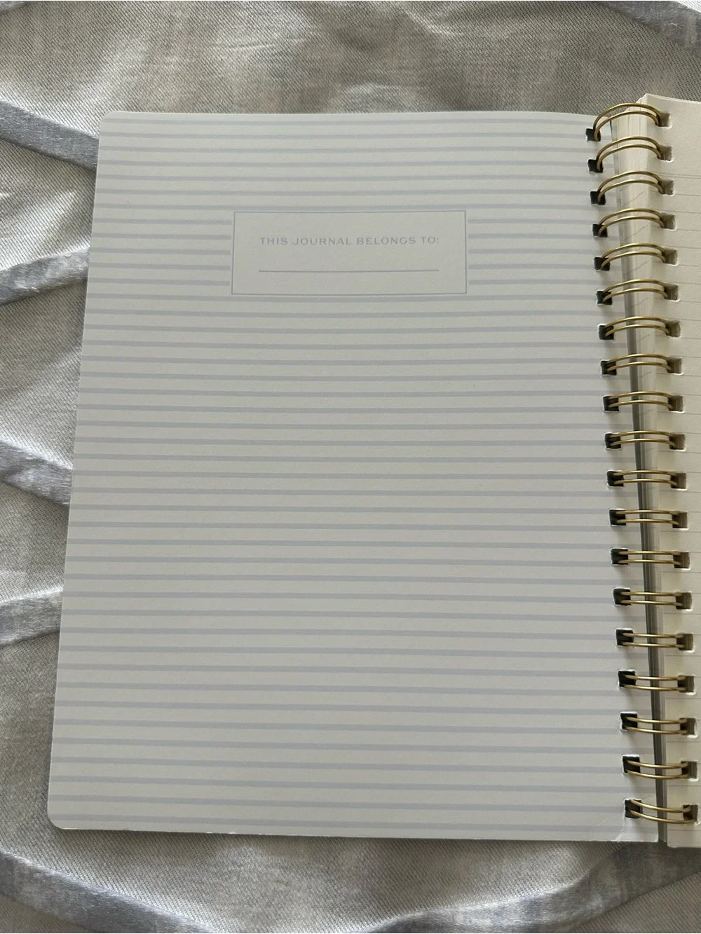 Fringe Navy Spiral Notebook with Gold Foil